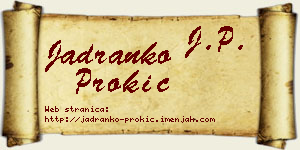 Jadranko Prokić vizit kartica